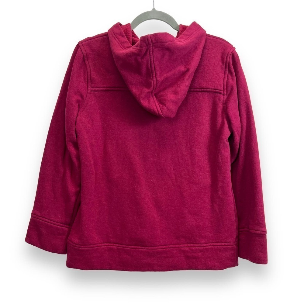 Sport Savvy Jacket Womens Extra Small Toggle Hooded Cotton Red Duffle Chore Coat - Picture 9 of 12